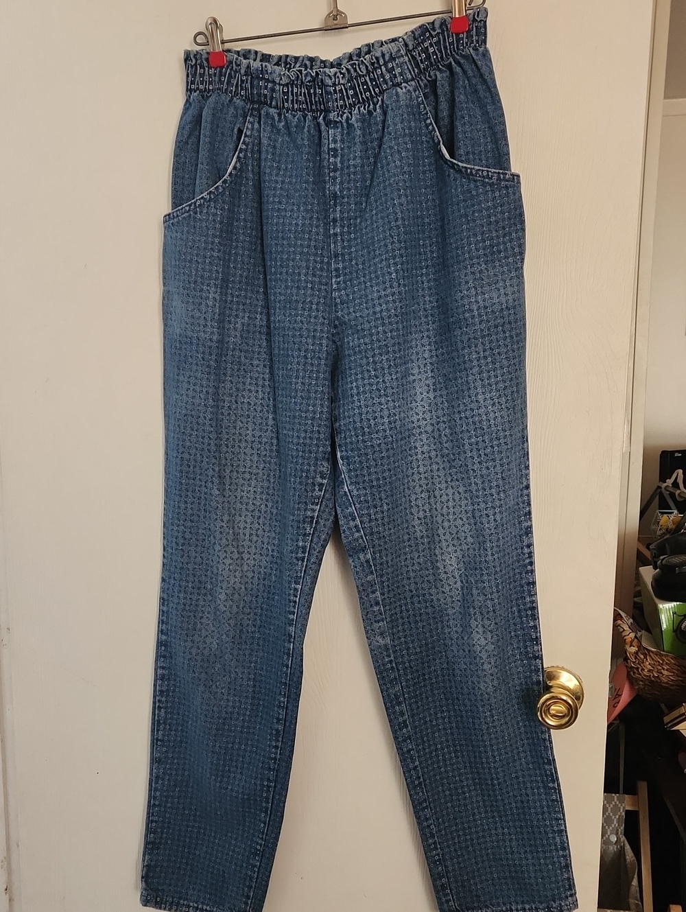 Blue Paper Bag Waist Women’s Jeans